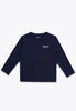 T-Shirt Manica Lunga con Logo in Jersey Cotone Organico