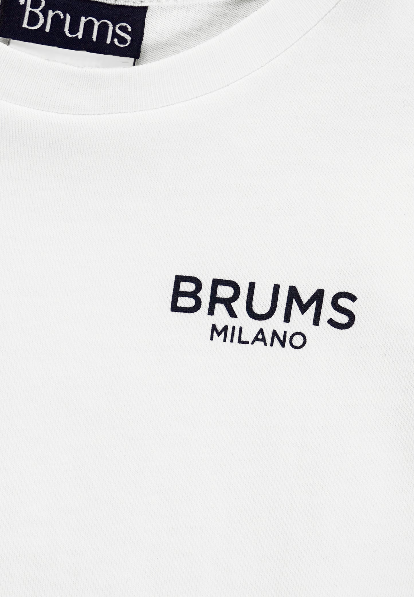 Long Sleeve T-Shirt in Organic Cotton Jersey with Brums Print