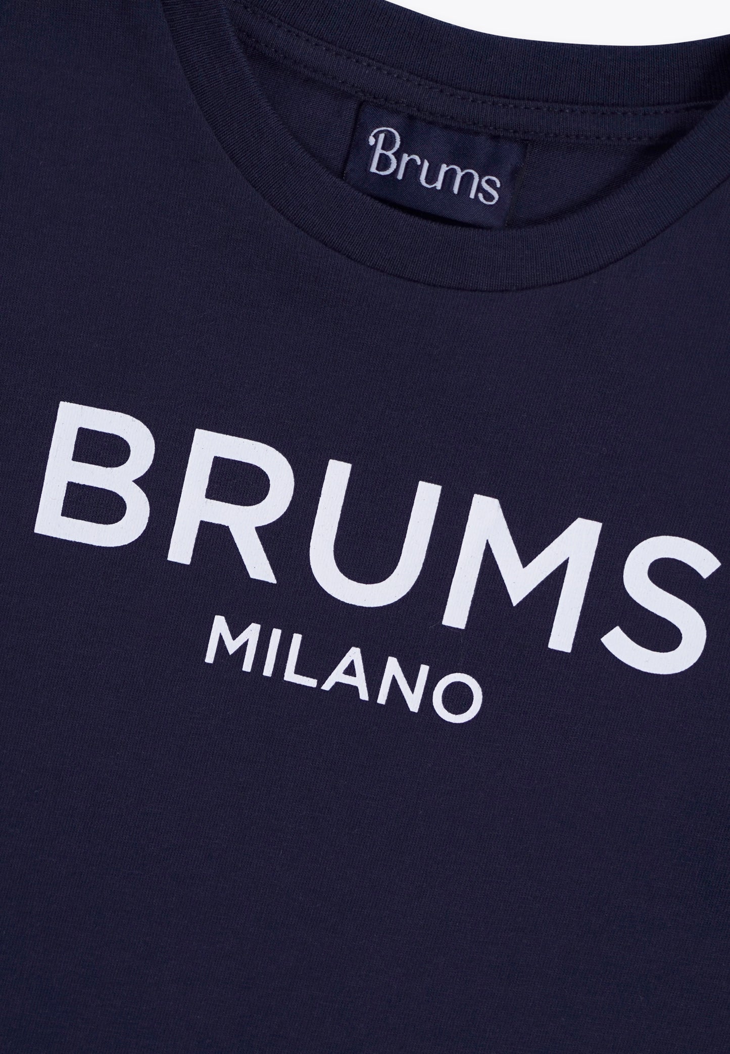 Short Sleeve T-Shirt in Organic Cotton Jersey with Brums Print