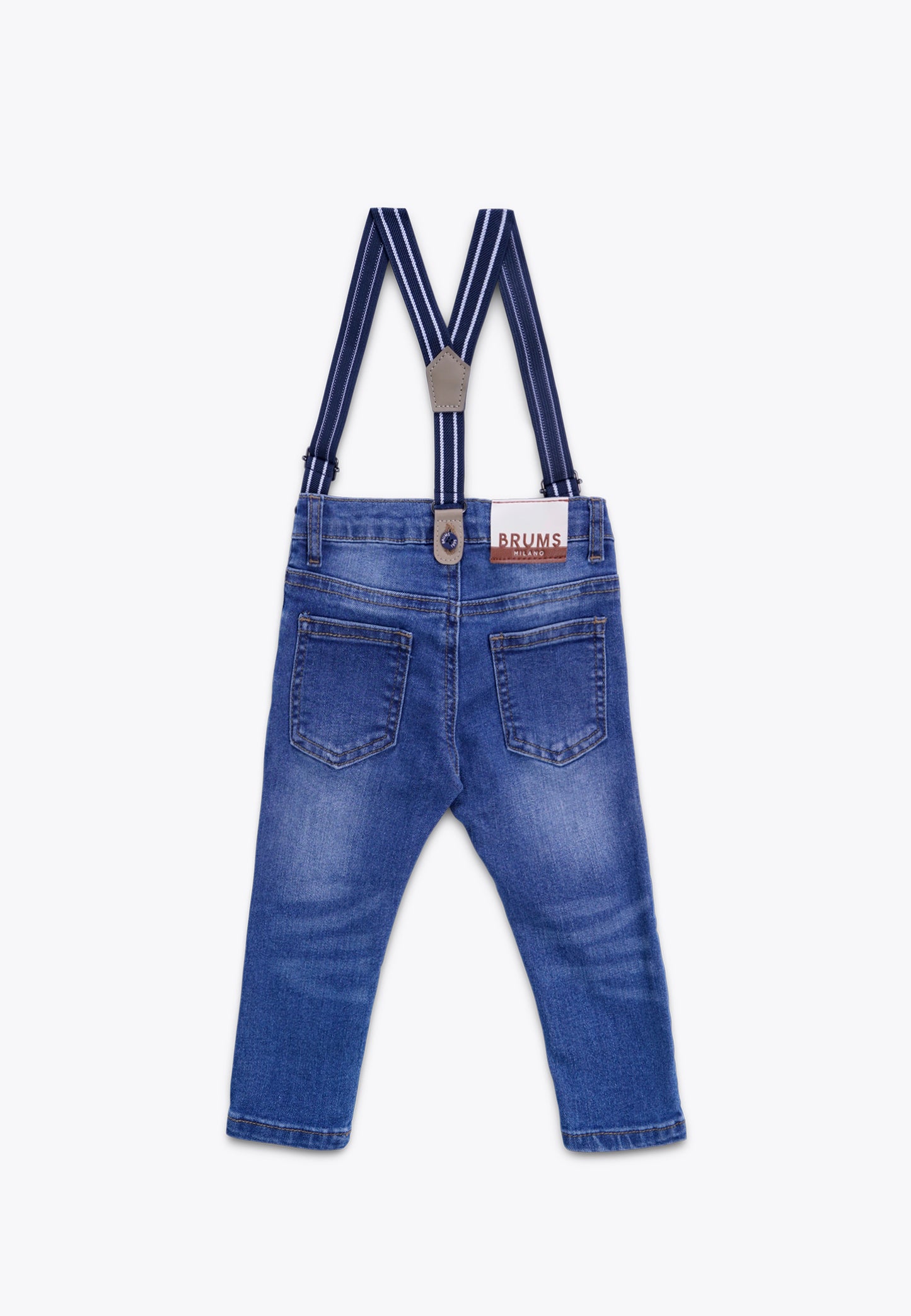 REPREVE Stretch Denim Trousers with Suspenders