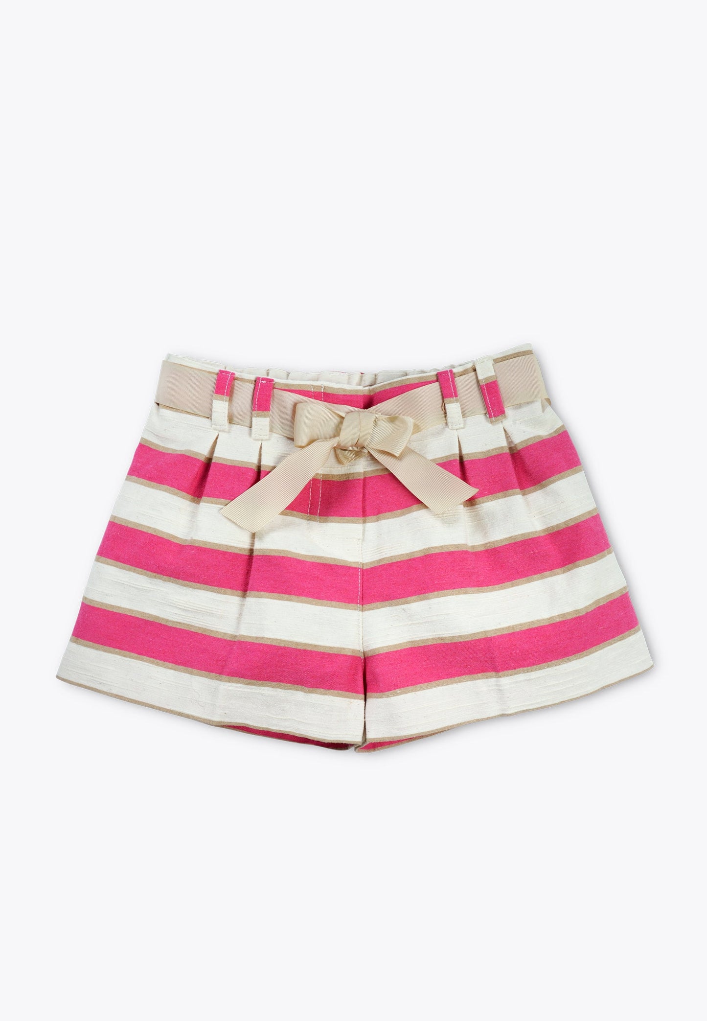 Striped Shorts with Belt