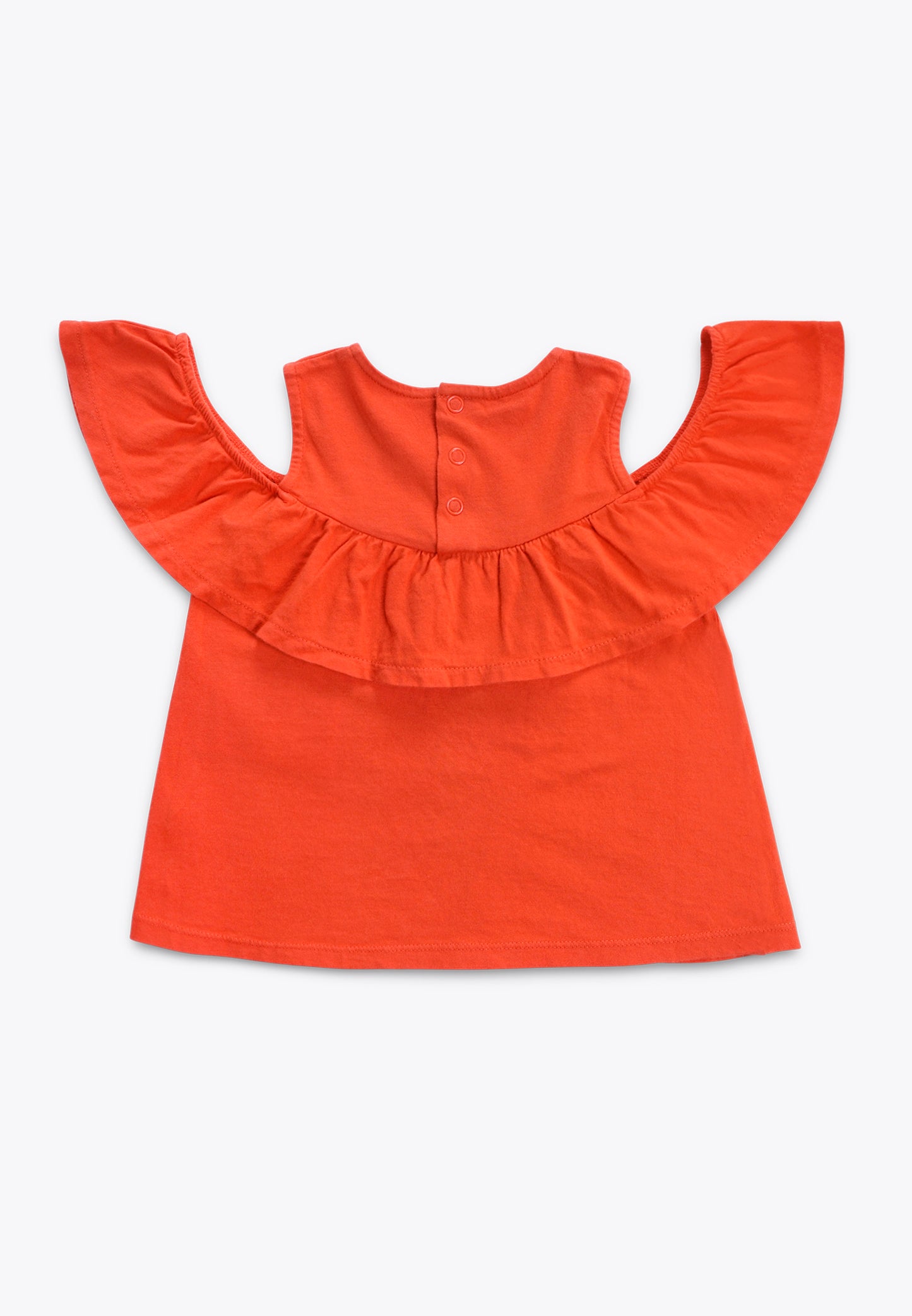 Stretch Jersey Vest with Ruffles