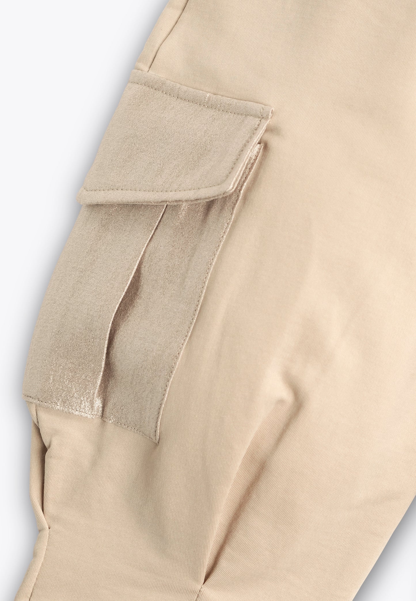 Stretch Fleece Trousers with Satin Inserts