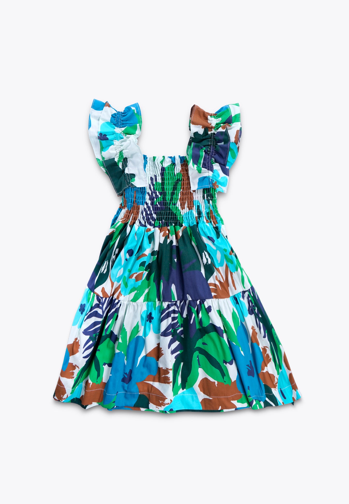 Patterned Poplin Dress