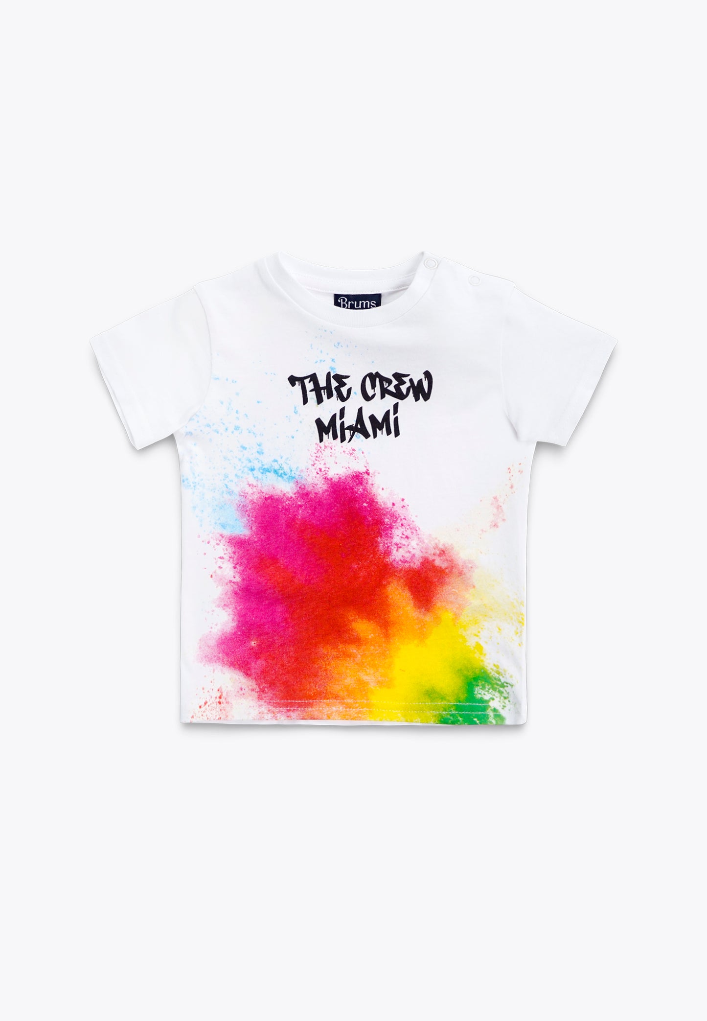 T-Shirt con Stampa Spray in Jersey