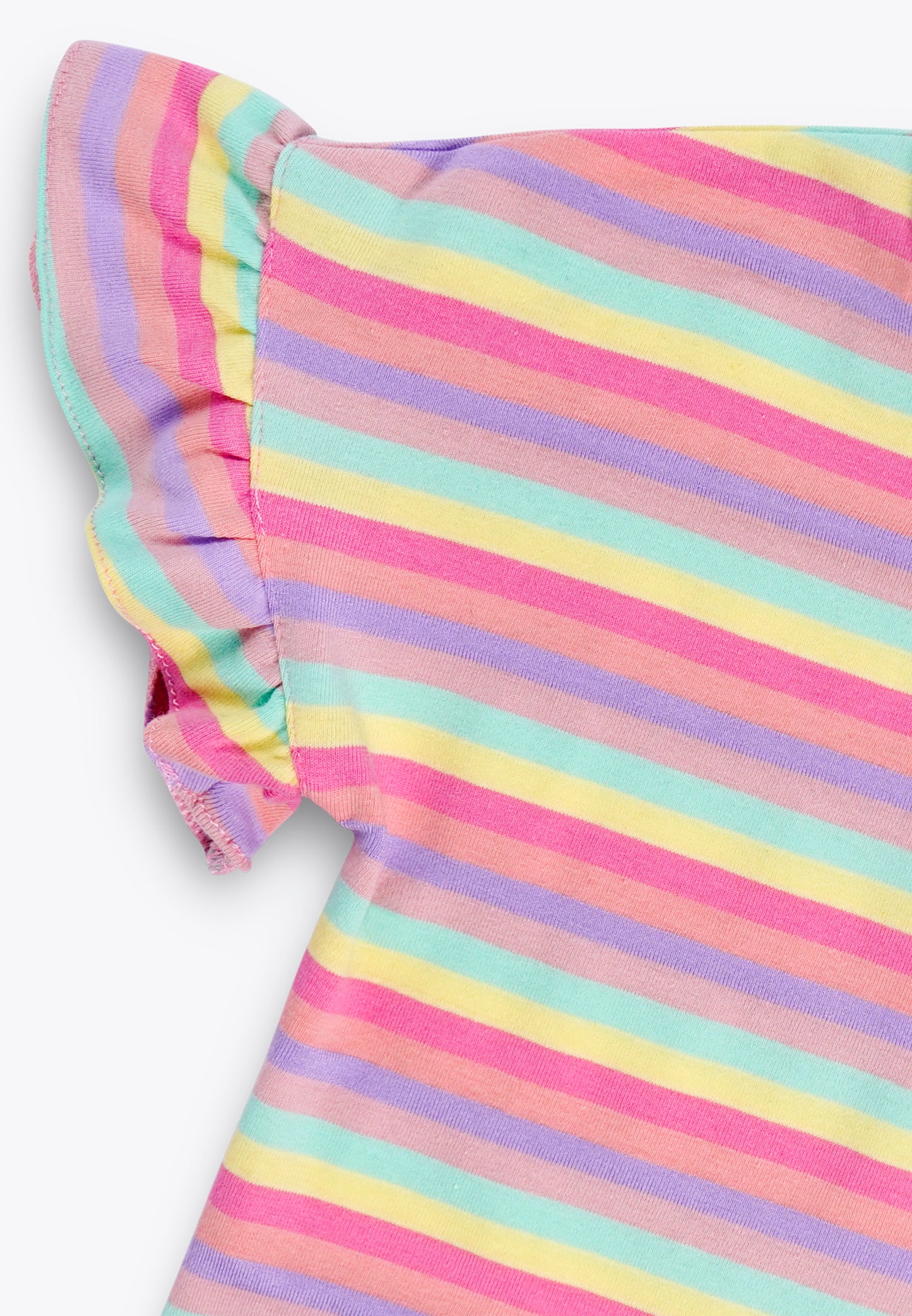 Multicolor Striped Stretch Jersey T-Shirt