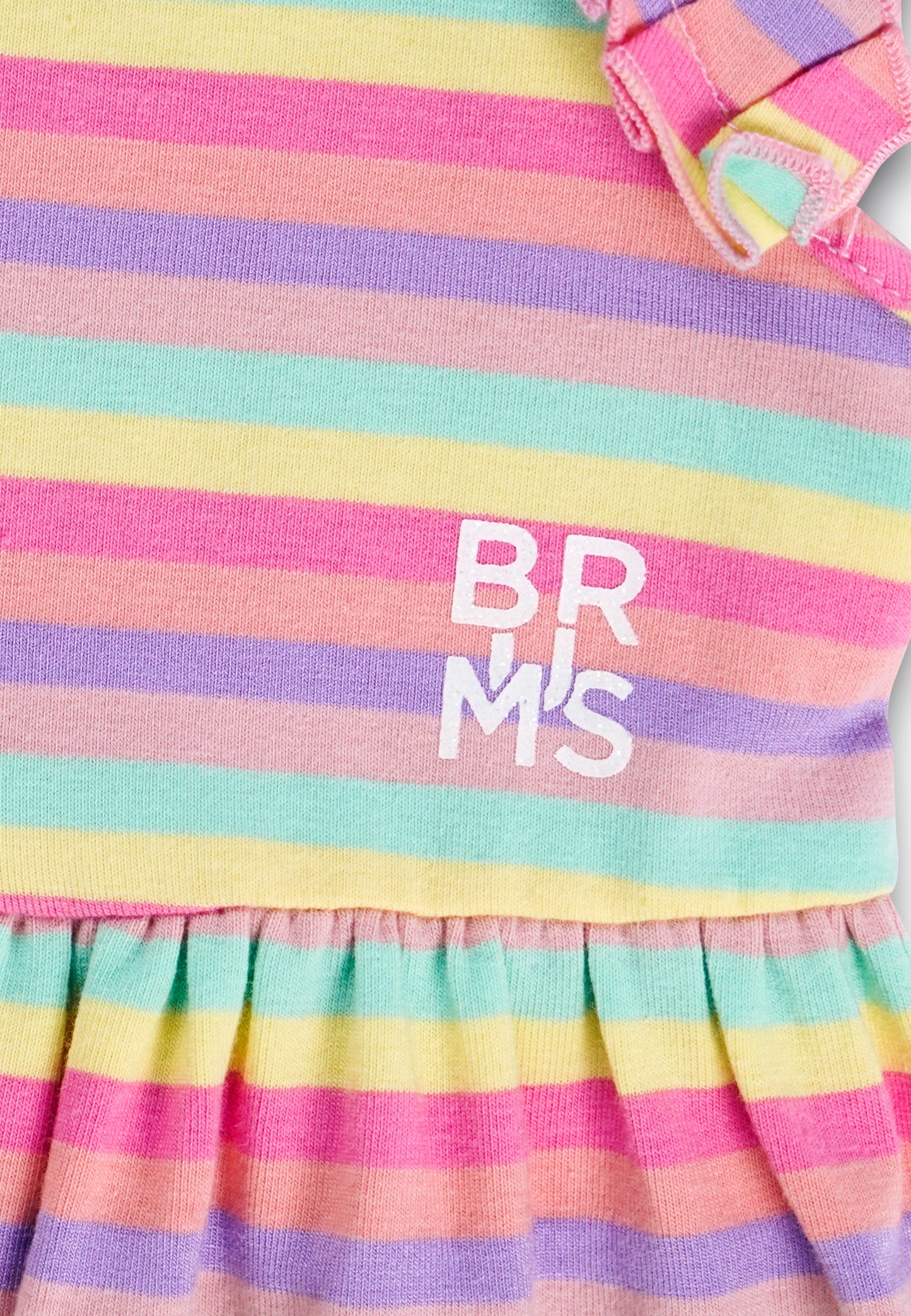Multicolor Striped Stretch Jersey Dress