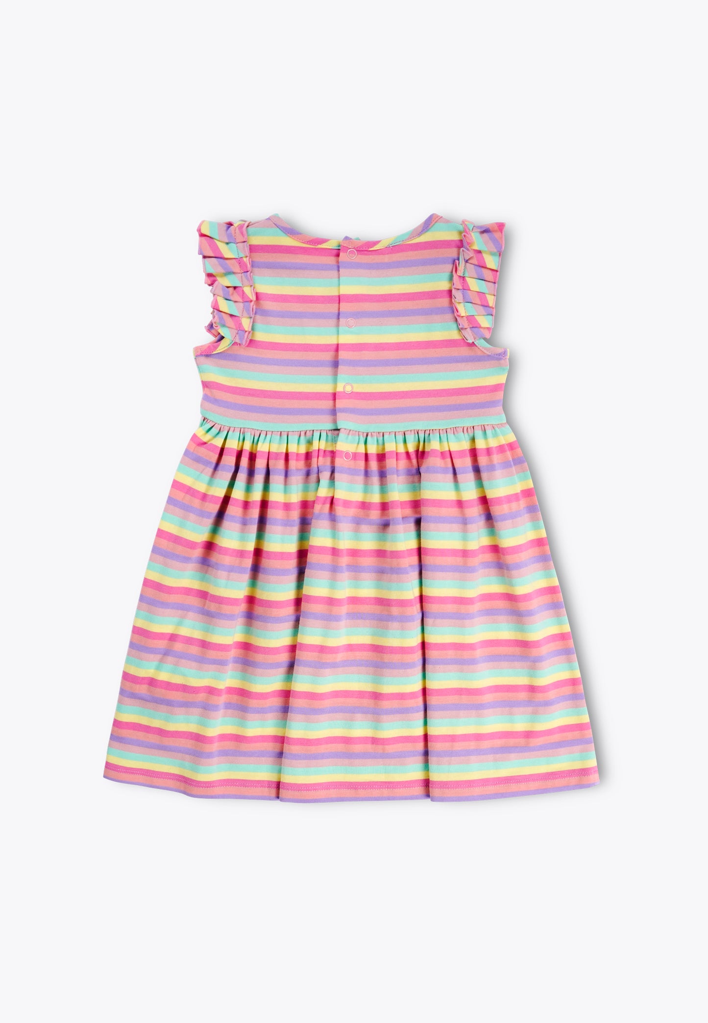 Multicolor Striped Stretch Jersey Dress