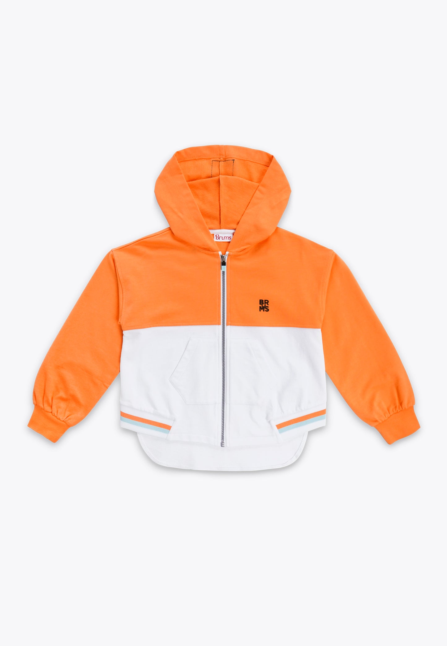Bicolor Fleece Full Zip Sweatshirt with Hood